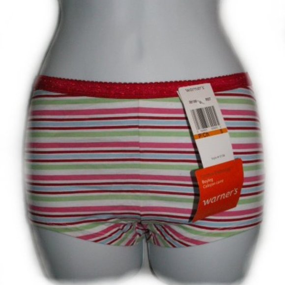 WARNERS Cotton Exchange Boyleg Boyshorts Panties - Small - Picture 1 of 1